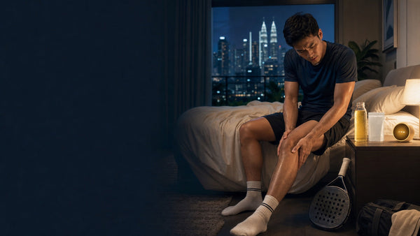 The 2am calf cramp after an evening match. What causes it and how to fix it.