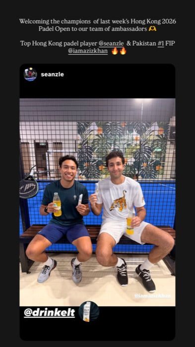 Tournament champions celebrating with ELT courtside